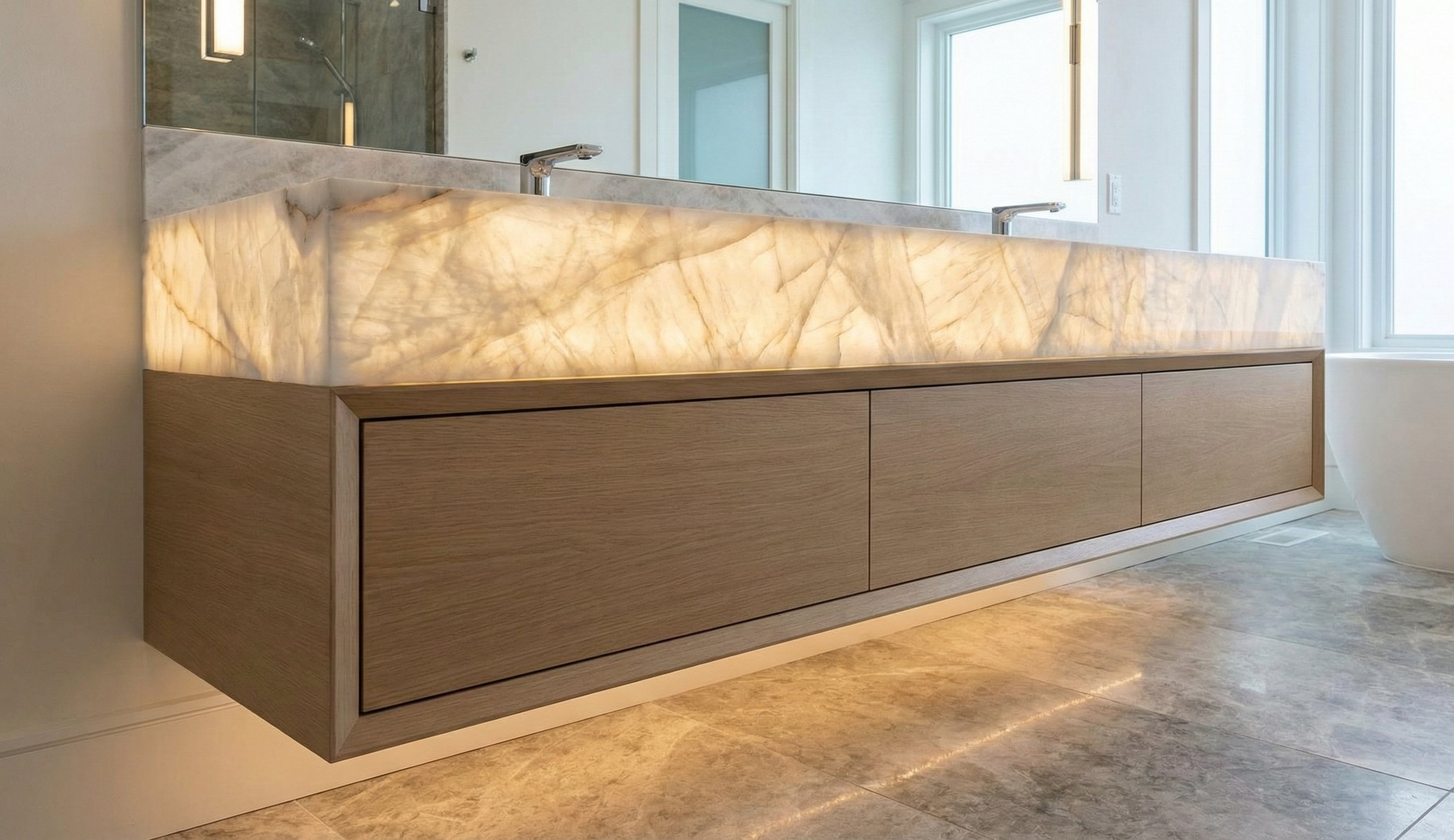 Floating Cristallo Vanity Detail